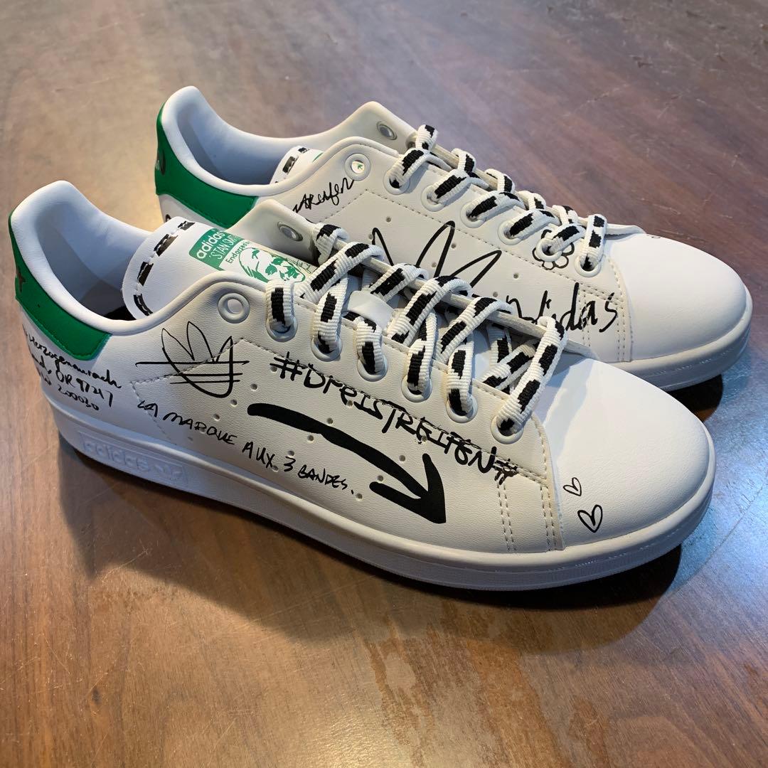 adidas アディダス スタンスミス 落書き風スニーカー24cm 新品未使用