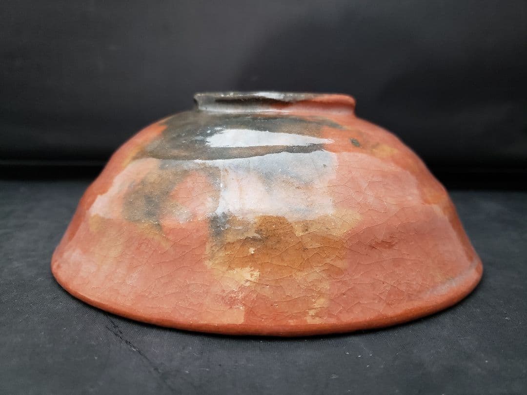 嶋台茶碗　松楽作　金色　銀色　茶碗