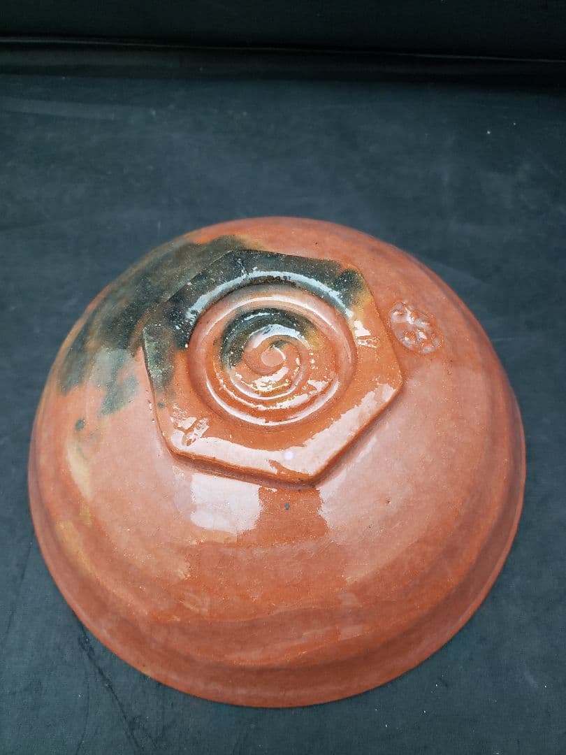 嶋台茶碗　松楽作　金色　銀色　茶碗