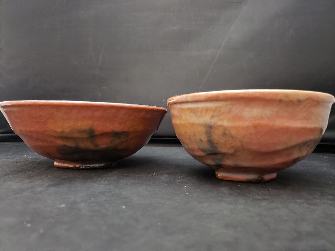 嶋台茶碗　松楽作　金色　銀色　茶碗