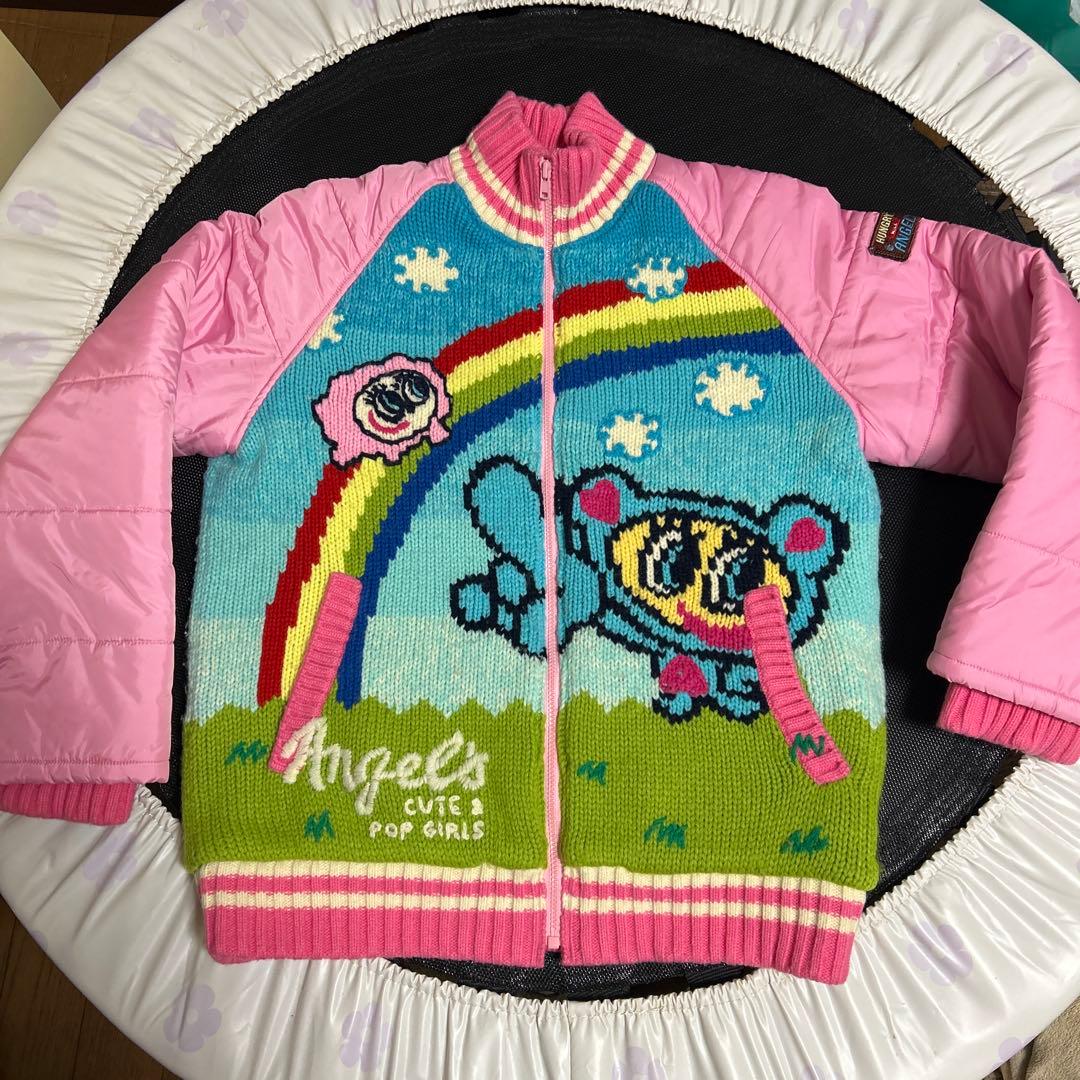 エンジェルブルー ニットブルゾン ジャケットM150