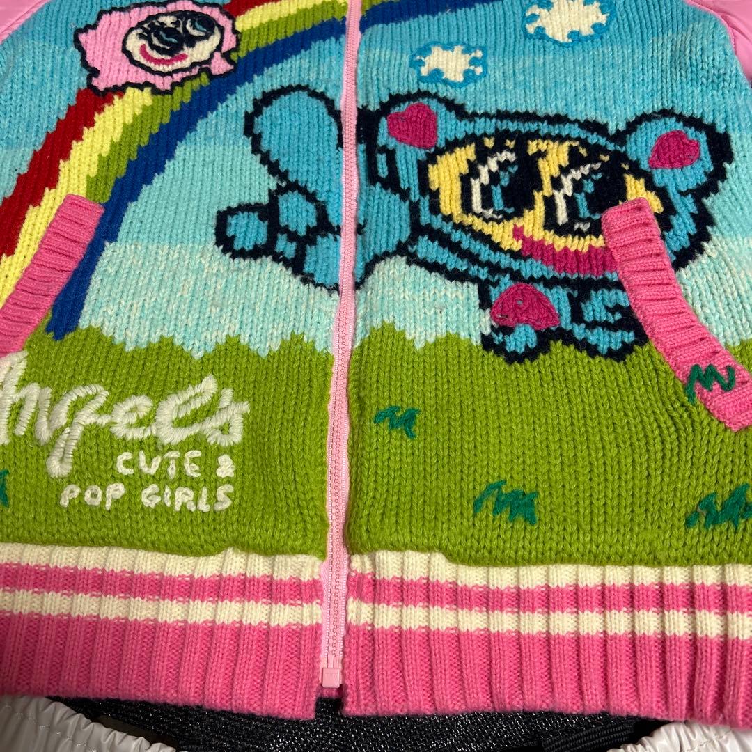 エンジェルブルー ニットブルゾン ジャケットM150