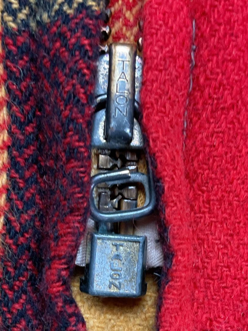 【0326】Melton　70s　チェック柄ウールシャツジャケットUSA製