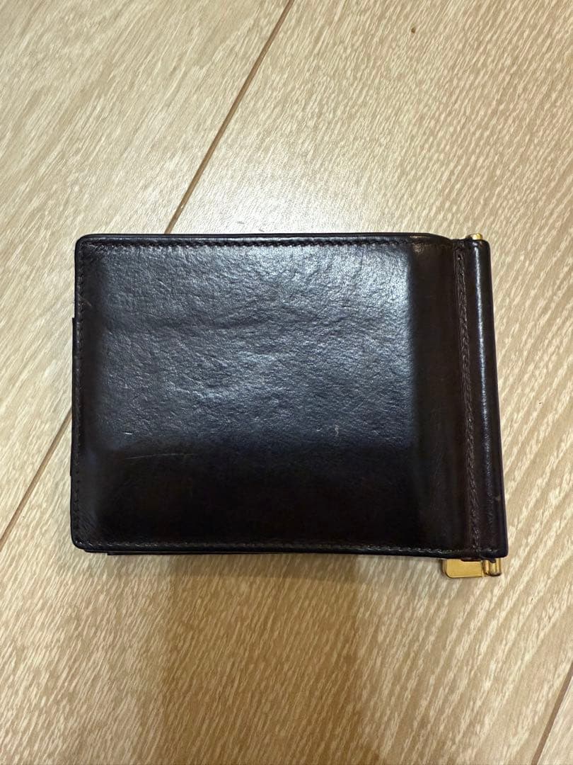 サンローラン　マネークリップ　ブラウン