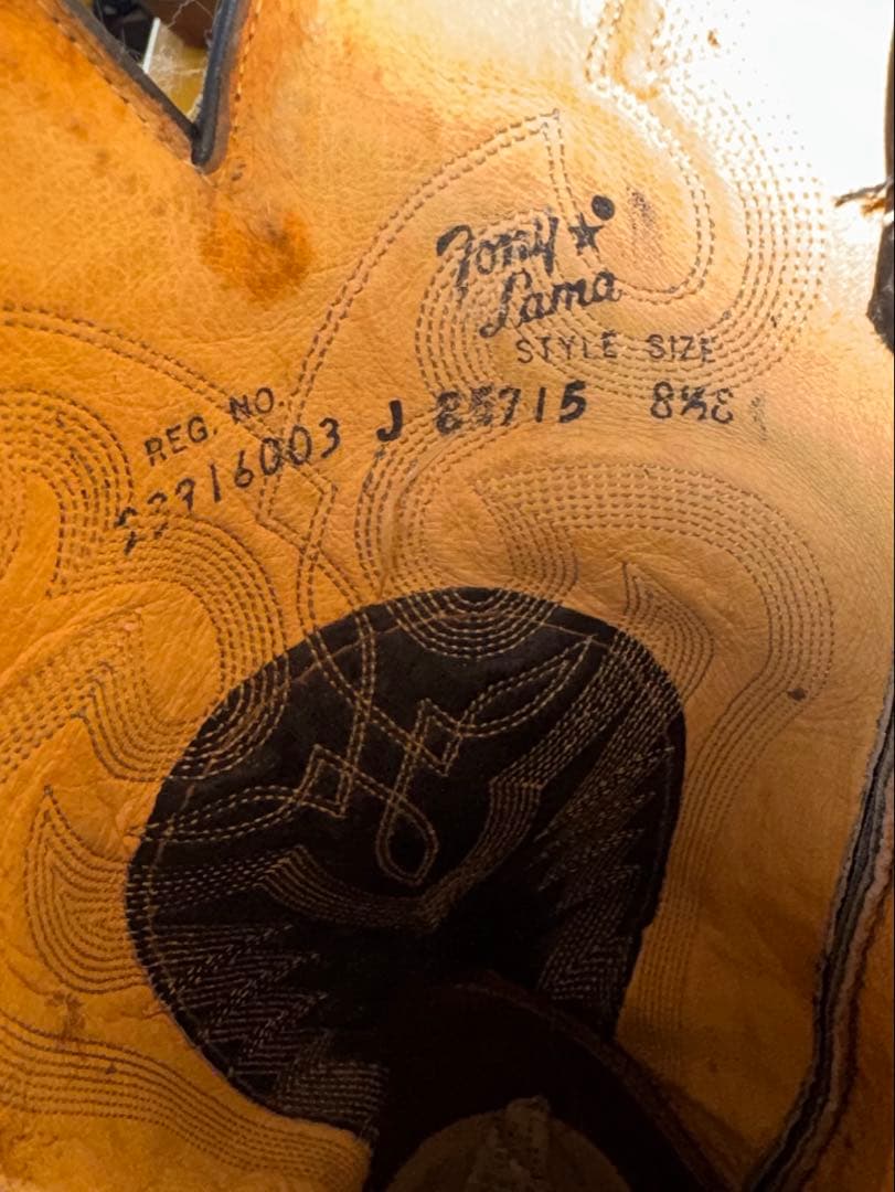 KKrrTONY LAMA ウエスタンブーツ リザード 85715 8H