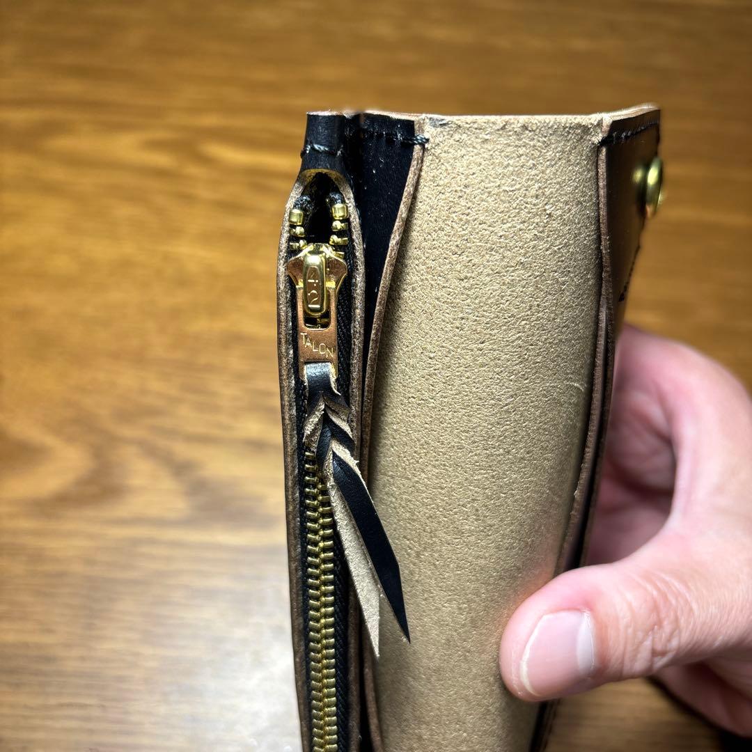 トラッカーウォレット クロムエクセル　ミドル　2層タイプ　フリーポケット付き