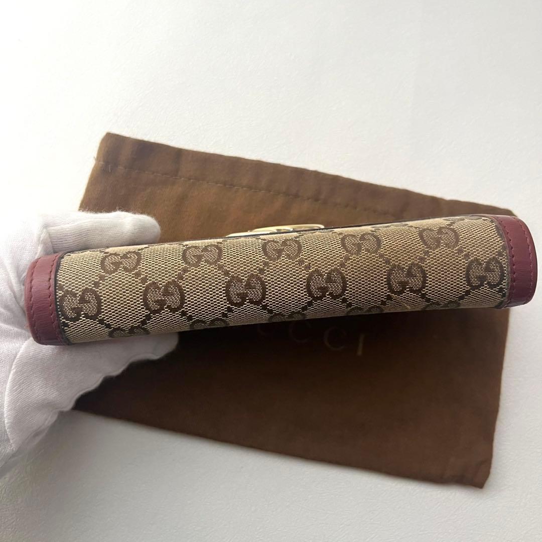 GUCCI グッチ 長財布 GGキャンバス　インターロッキング 美品0201-⑦