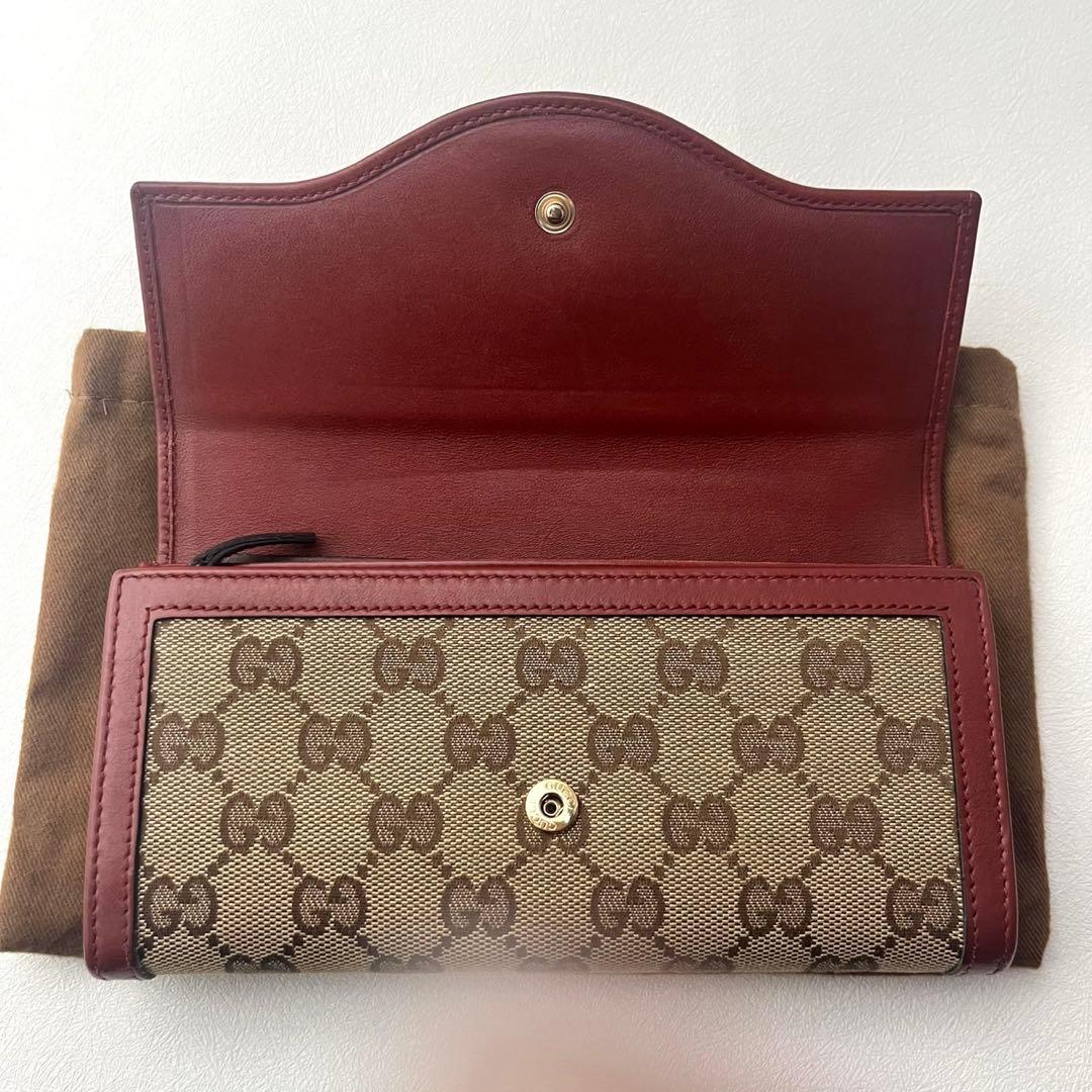 GUCCI グッチ 長財布 GGキャンバス　インターロッキング 美品0201-⑦