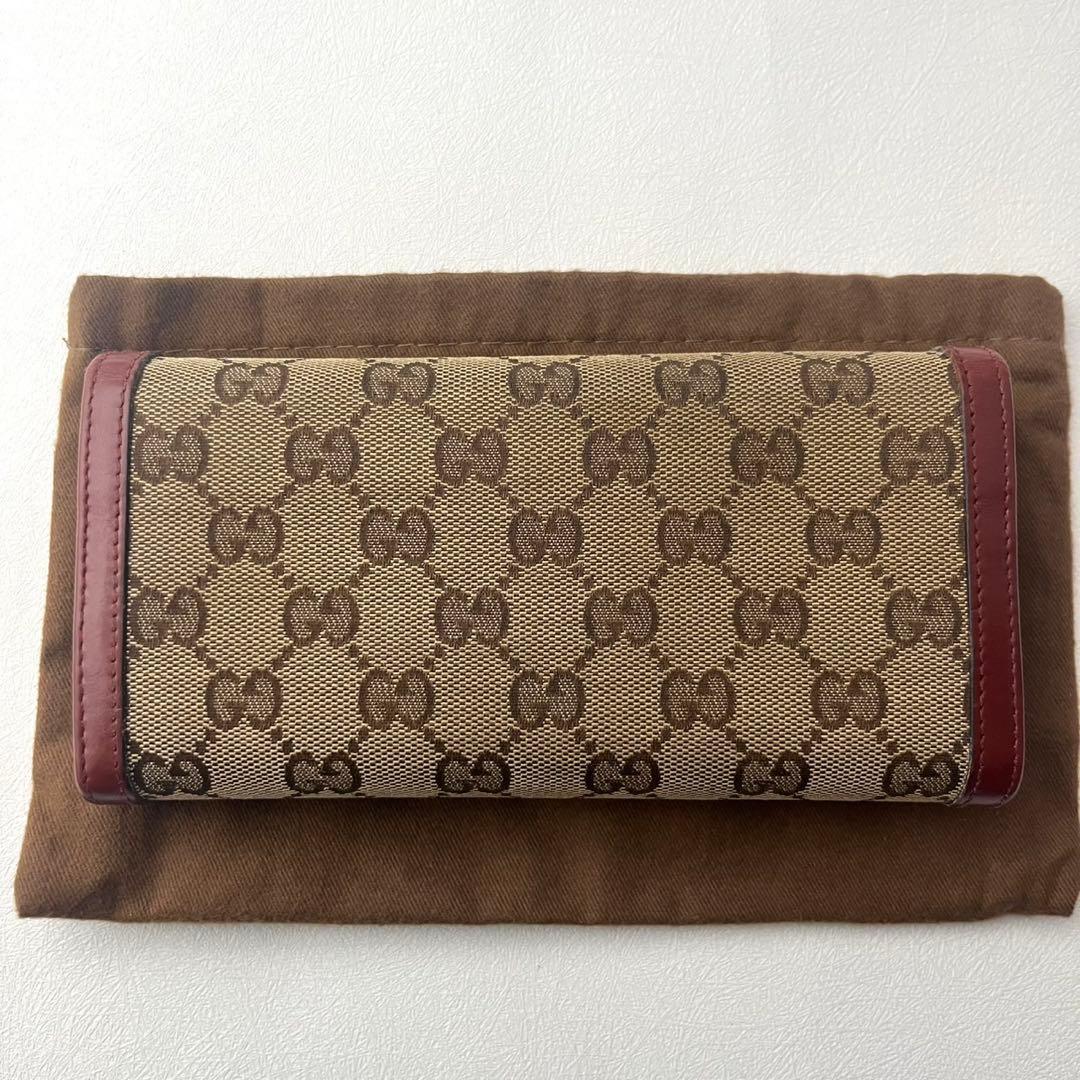 GUCCI グッチ 長財布 GGキャンバス　インターロッキング 美品0201-⑦