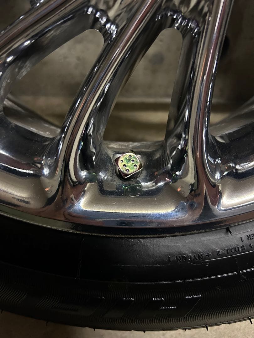 LT　トヨタbB純正メッキホイール　タイヤ・ナット付