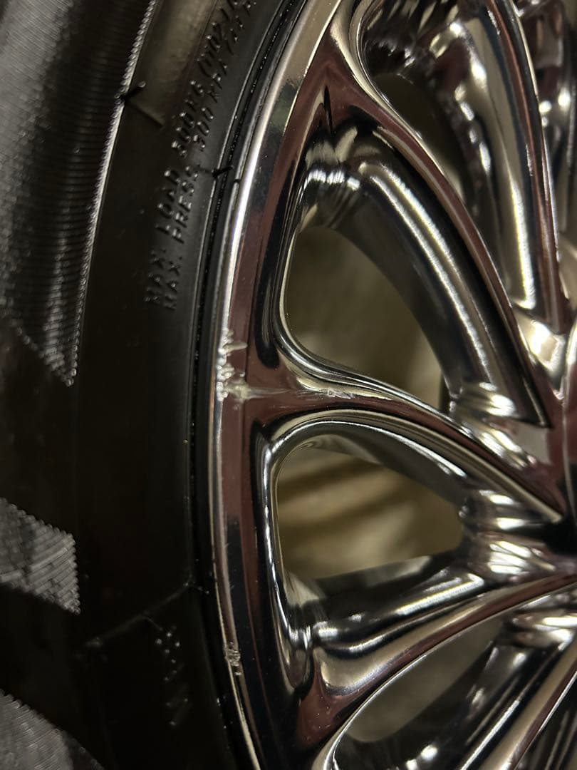 LT　トヨタbB純正メッキホイール　タイヤ・ナット付