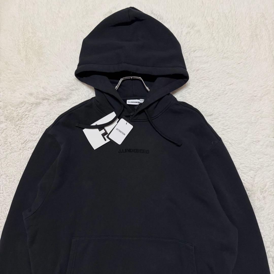 新品 J.LINDBERG 2025FW ロゴプリント パーカー M(XL相当)