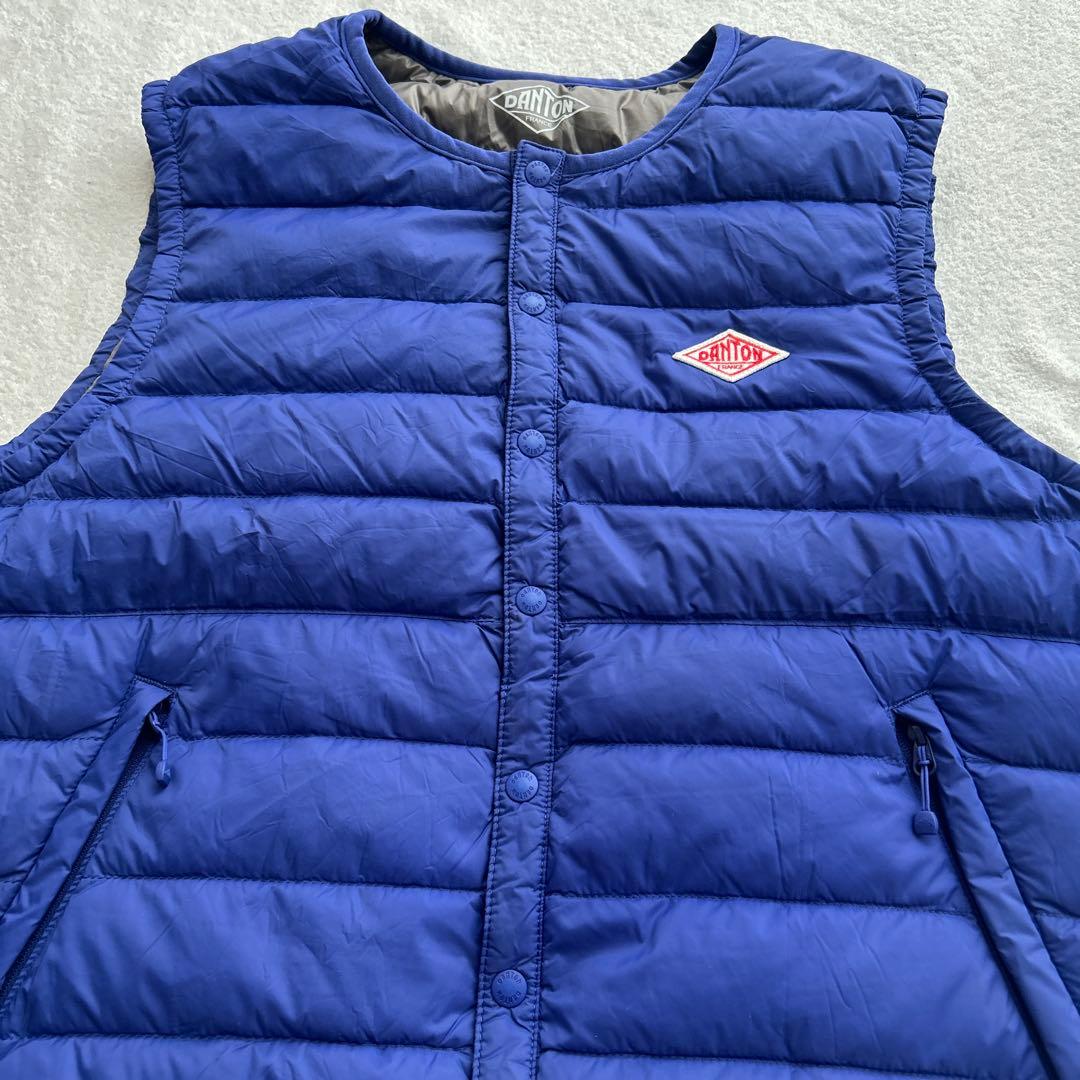 ダントン ダウンベスト　36 ブルー