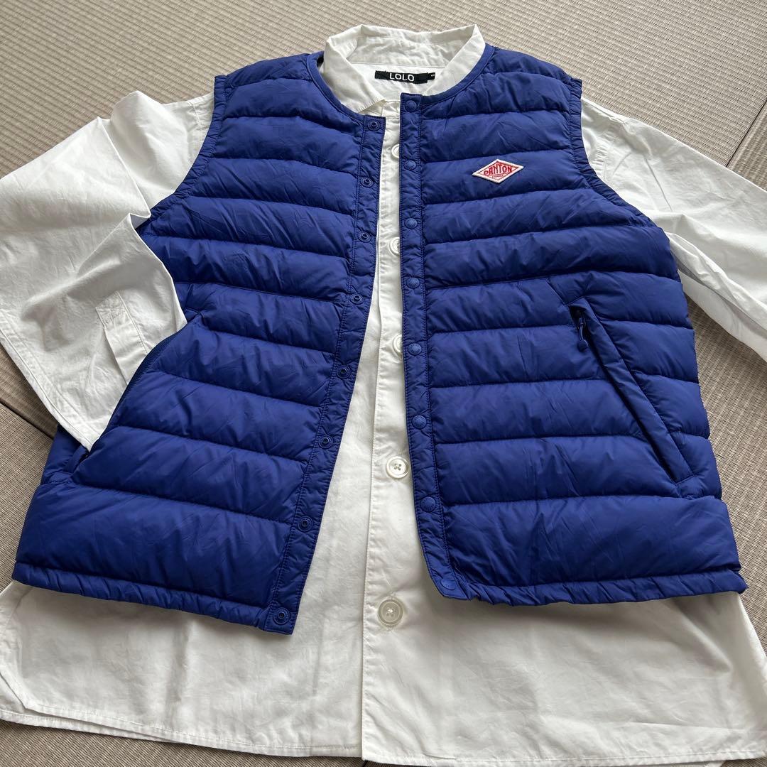 ダントン ダウンベスト　36 ブルー