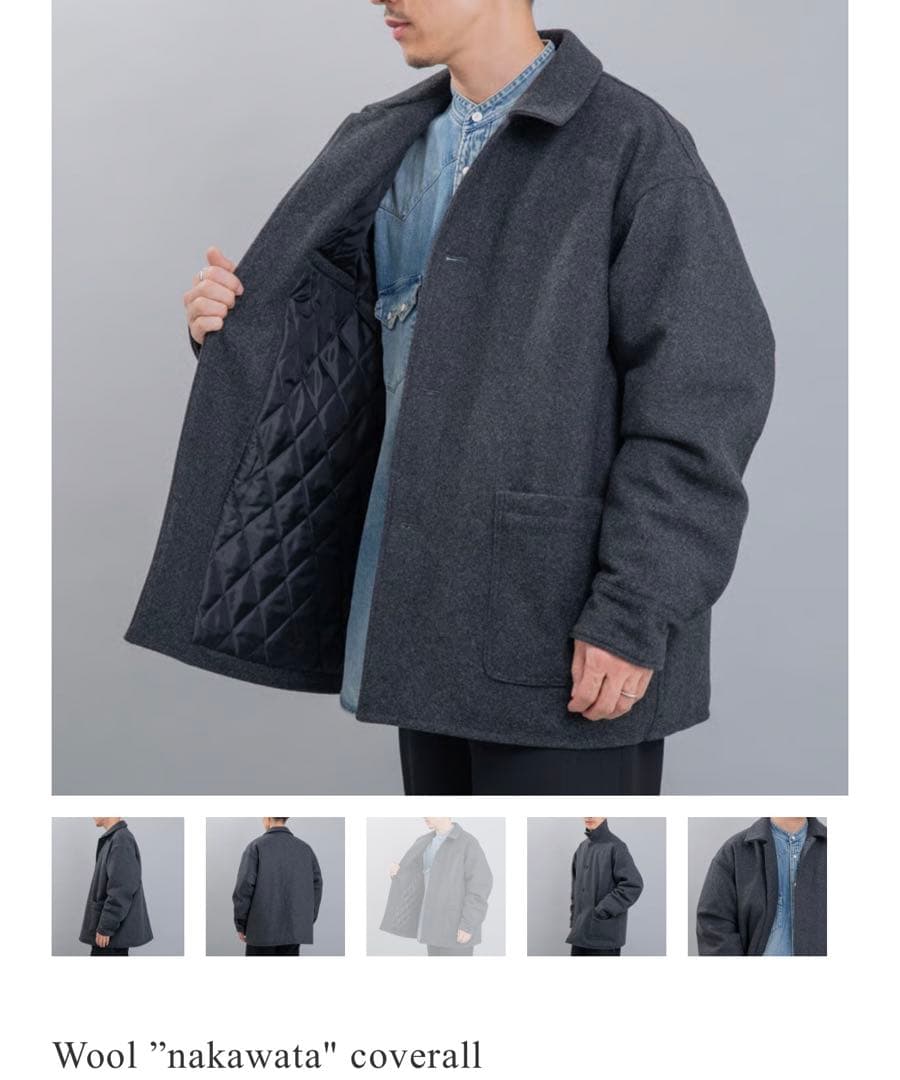 Wool ”nakawata\" coverall大山シュンサイズM