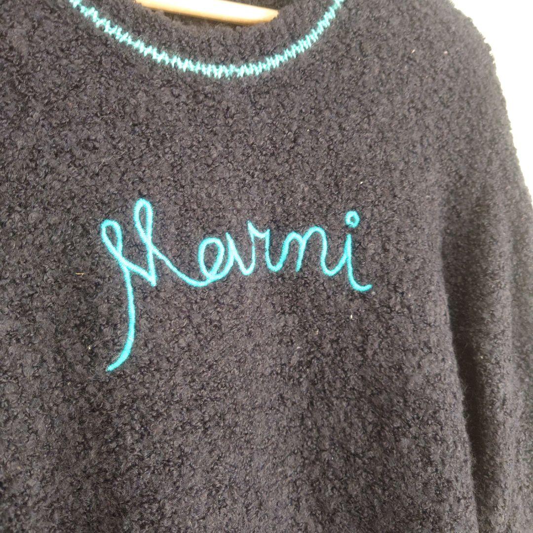MARNI マルニ ワンピース 14Y ロゴ刺繍 ニット