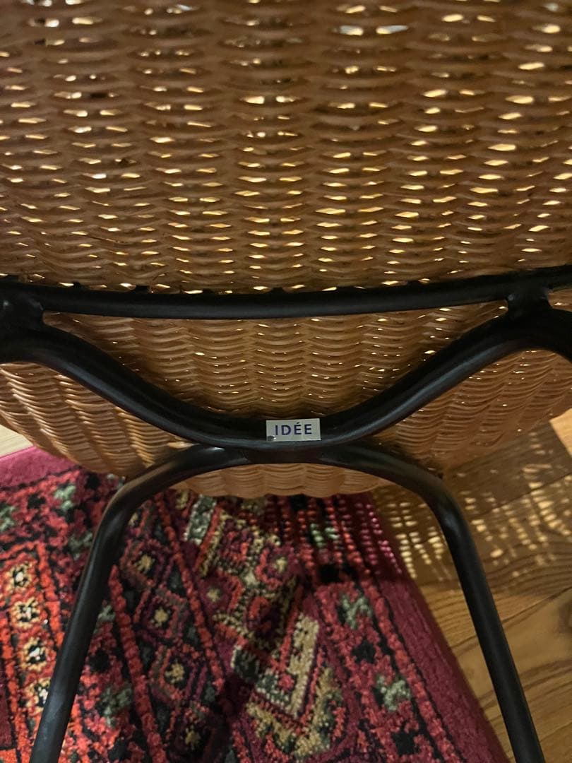 IDEE TATA チェア　1脚　ラタン ダイニングチェア スチール脚　椅子