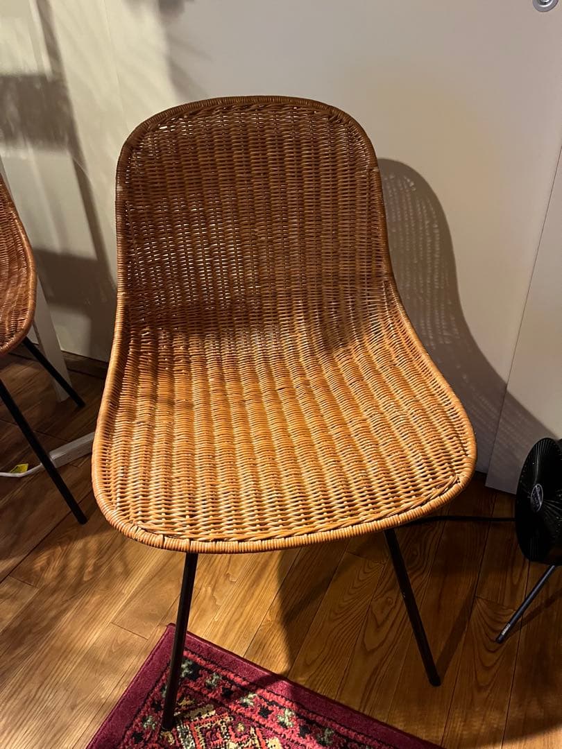 IDEE TATA チェア　1脚　ラタン ダイニングチェア スチール脚　椅子