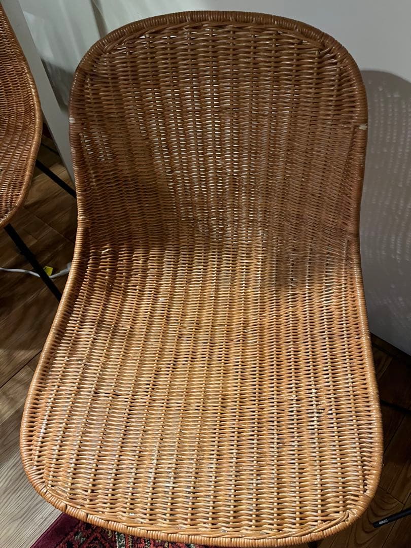 IDEE TATA チェア　1脚　ラタン ダイニングチェア スチール脚　椅子