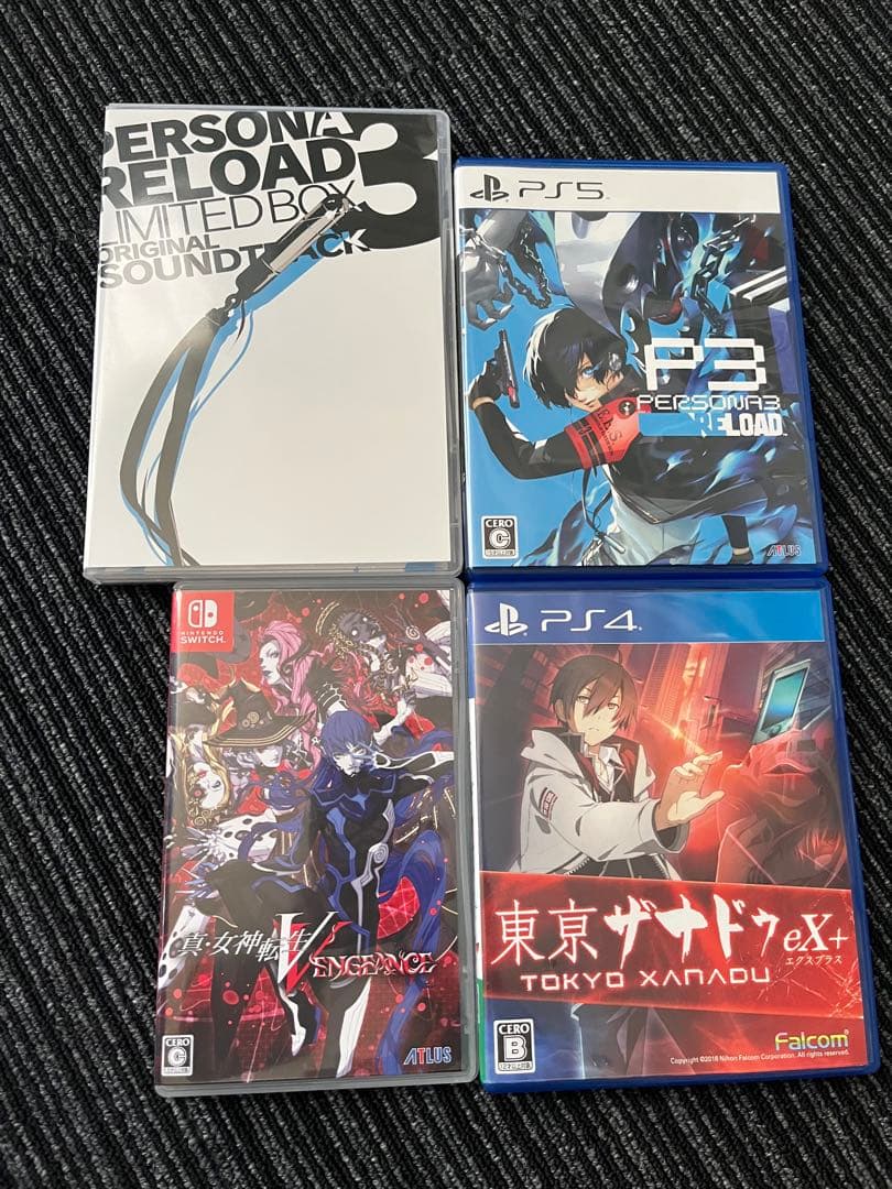 ペルソナ3 リロード 、新女神転生5 vengeance 、東京ザナドゥ eX＋