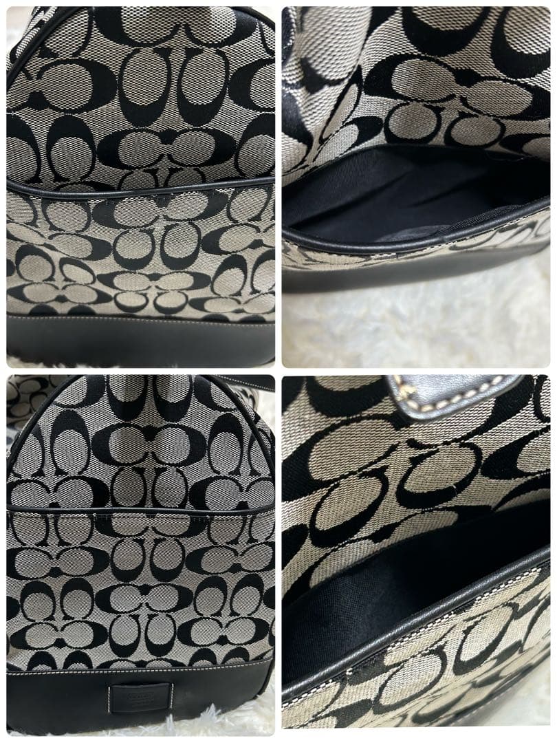 美品⭐️即日発送　COACH ボストンバッグ　レザー　シルバー南京錠付