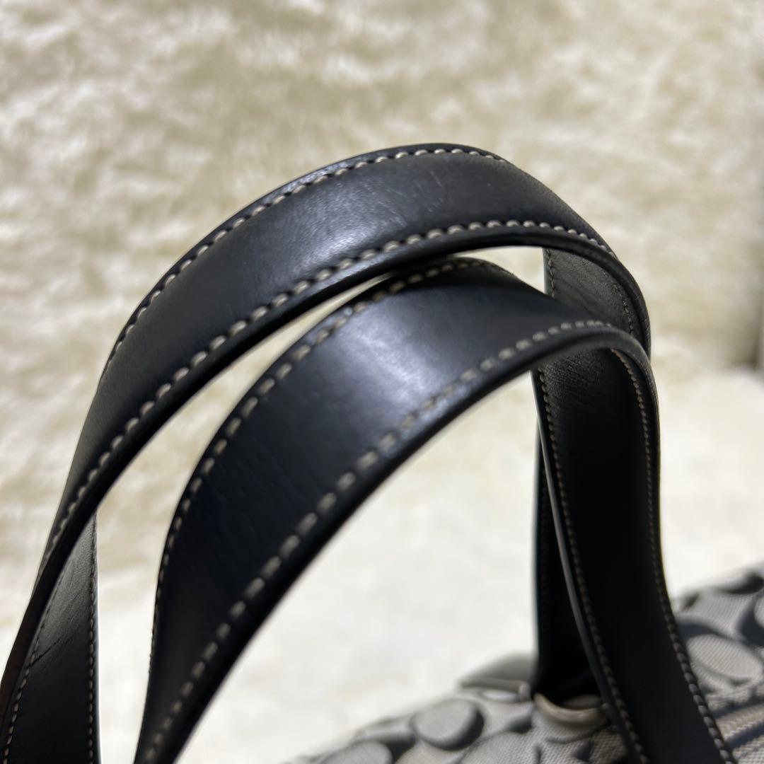 美品⭐️即日発送　COACH ボストンバッグ　レザー　シルバー南京錠付