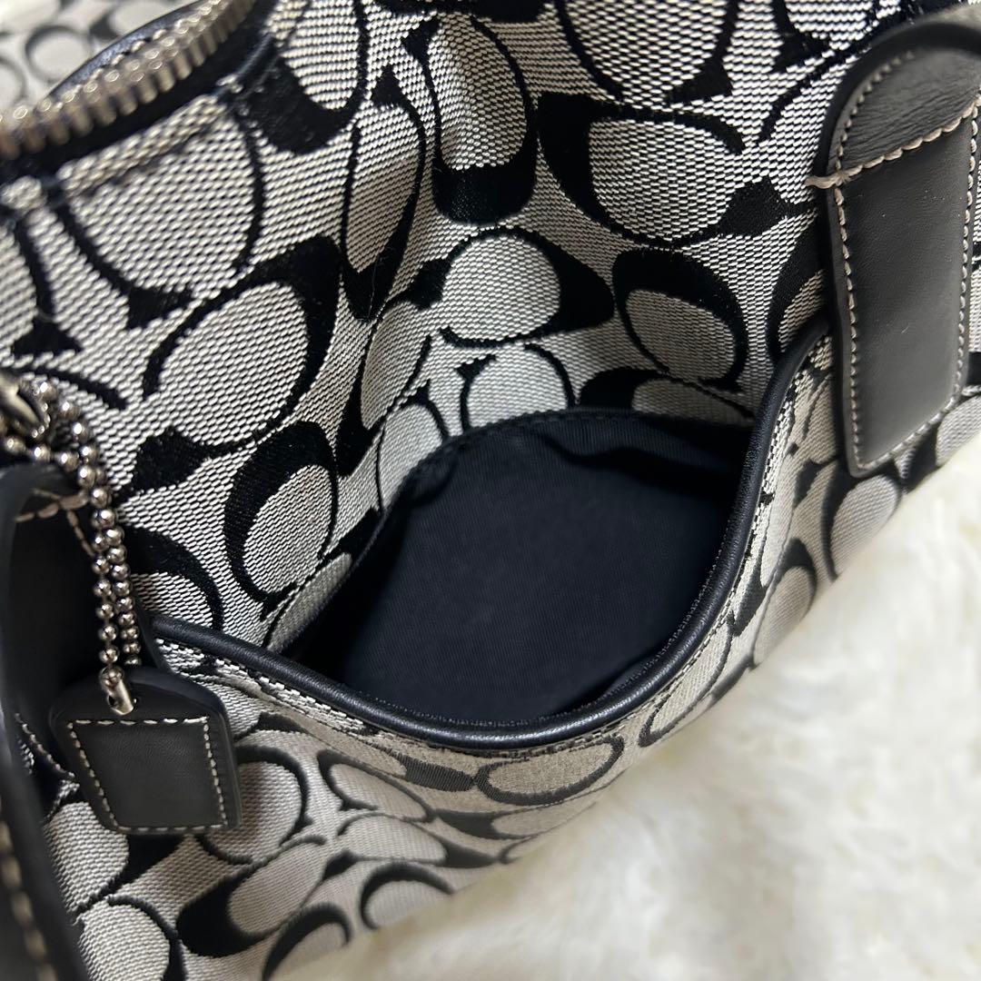 美品⭐️即日発送　COACH ボストンバッグ　レザー　シルバー南京錠付