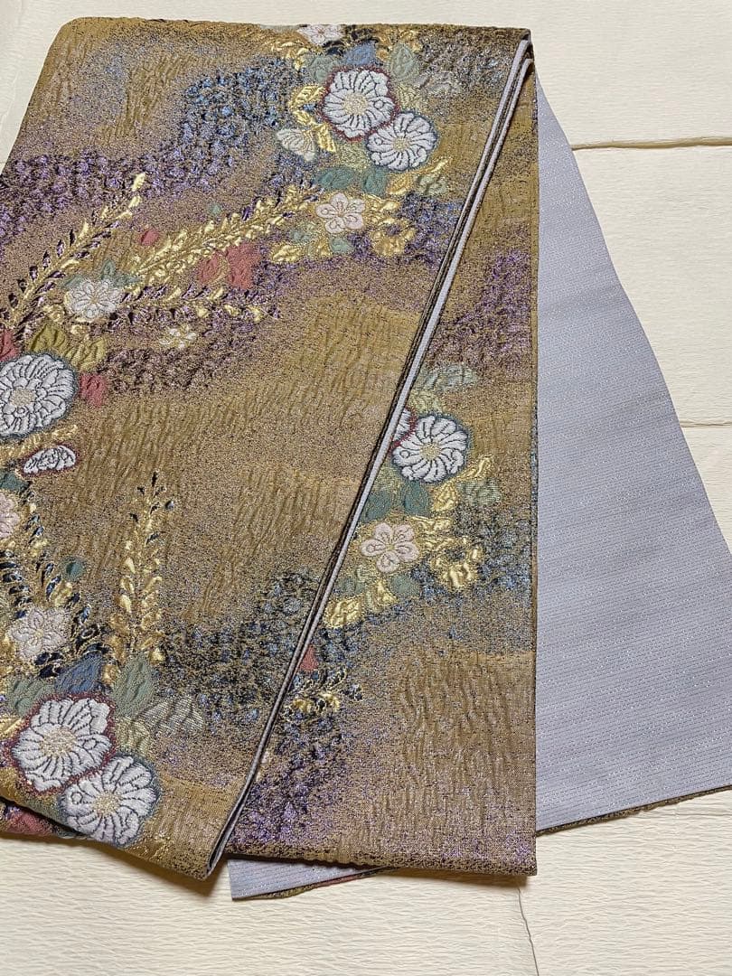 訪問着フルセット　辻ヶ花　作家　落款　絞り　銀通し　ふくれ帯　しつけ糸付