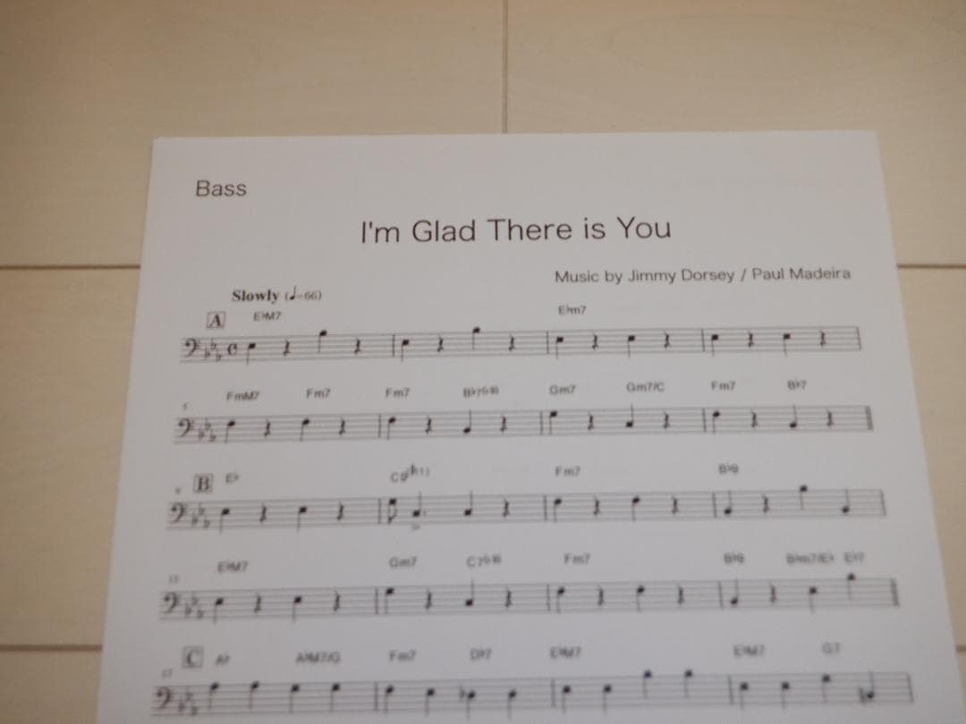 ビッグバンド楽譜「I'm Glad There is You」(絶版)