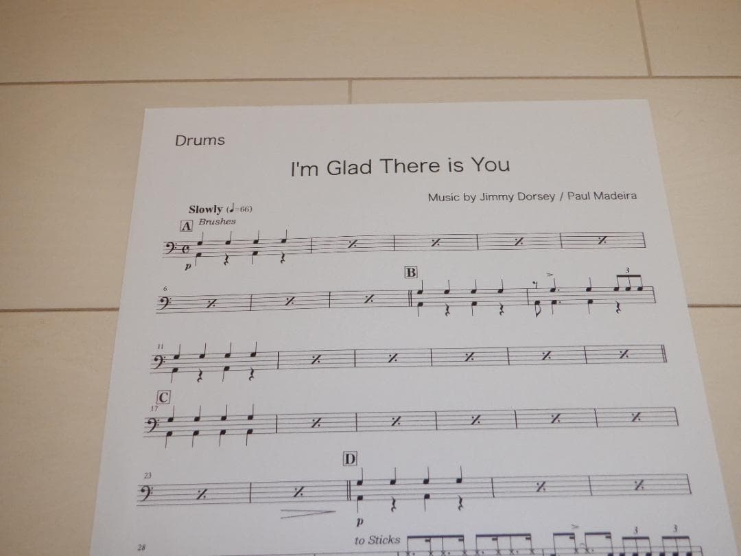 ビッグバンド楽譜「I'm Glad There is You」(絶版)