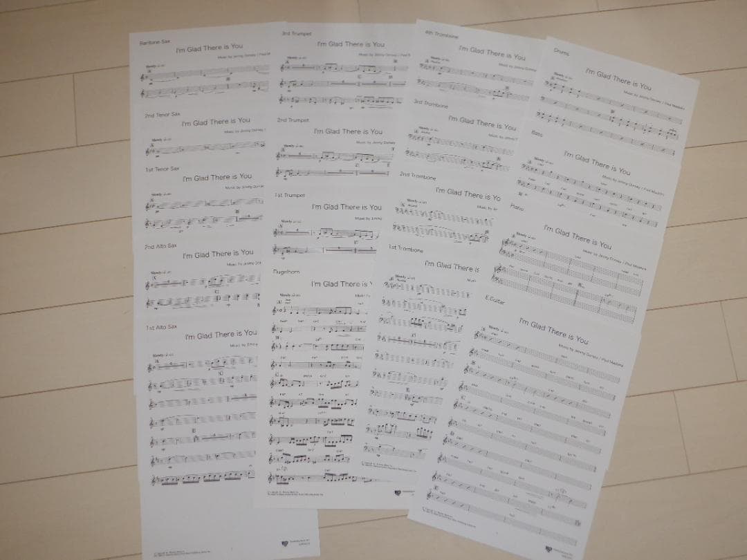 ビッグバンド楽譜「I'm Glad There is You」(絶版)