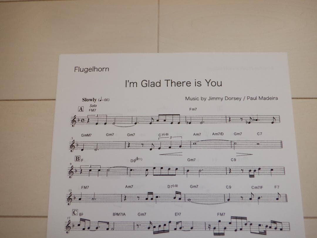 ビッグバンド楽譜「I'm Glad There is You」(絶版)