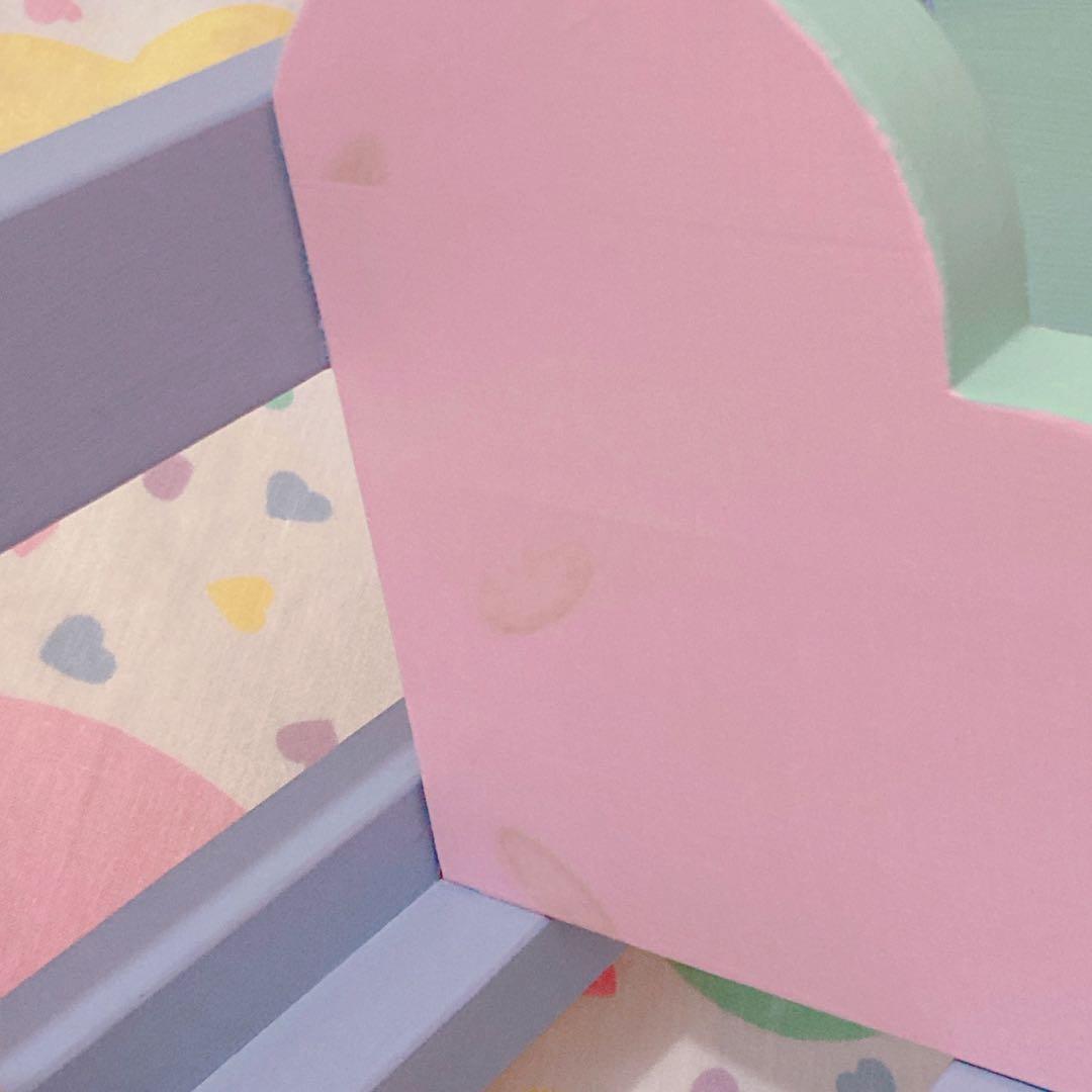 ♡パステルハートシェルフ ハンドペイント レトロファンシートイ spank♡