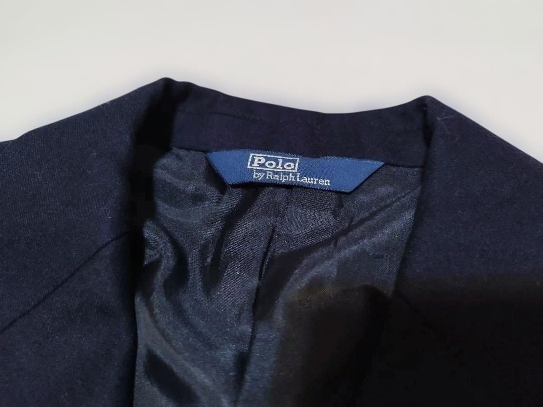 未使用 ポロバイラルフローレン スーツセット ブレザー 紺色 金ボタン 140