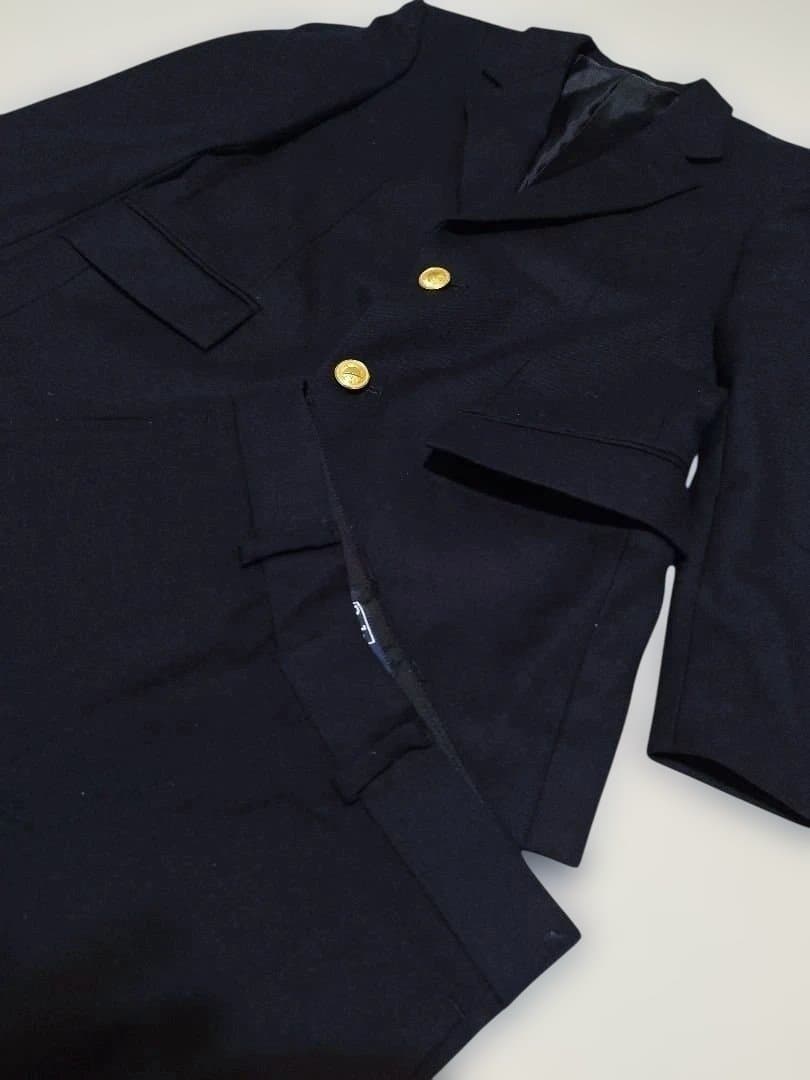 未使用 ポロバイラルフローレン スーツセット ブレザー 紺色 金ボタン 140