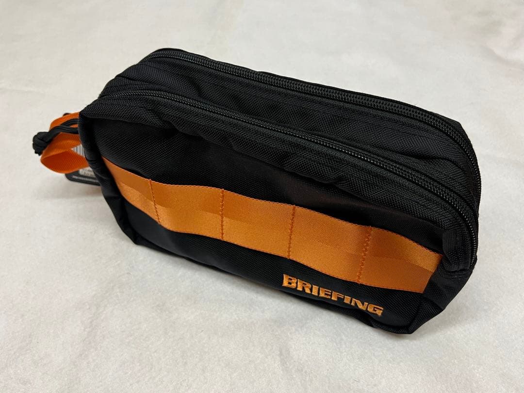 BRIEFING ブリーフィング 中型ポーチ ブラック/オレンジ