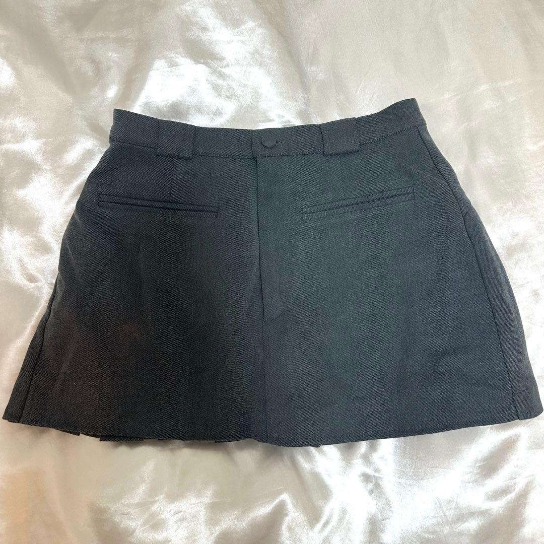 スカート meltthelady back pleats skirt gray S