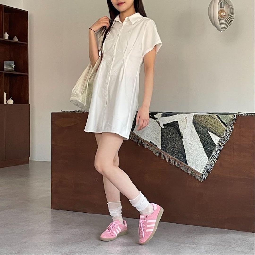 【新品未使用】24.0 韓国 adidas アディダス バミューダ ピンク