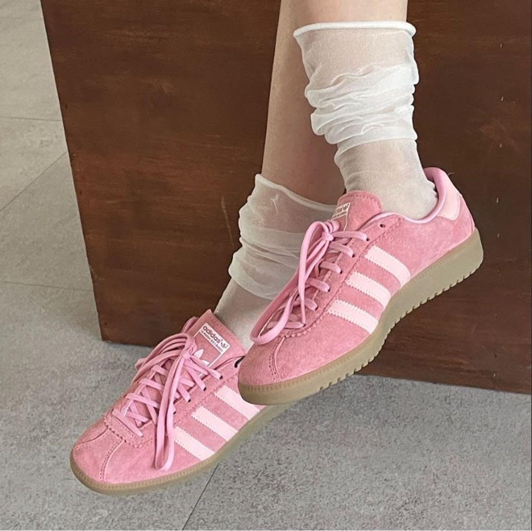 【新品未使用】24.0 韓国 adidas アディダス バミューダ ピンク