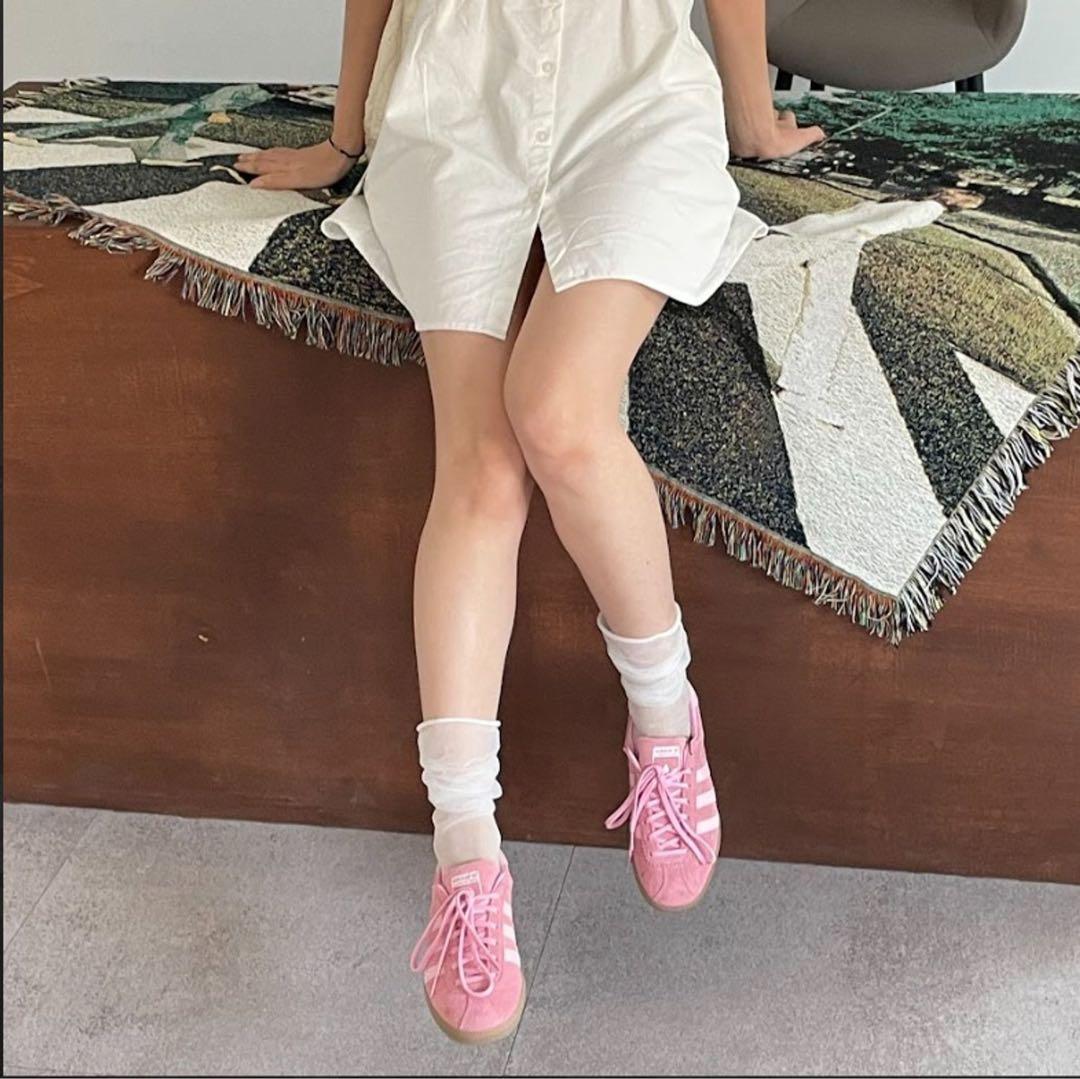 【新品未使用】24.0 韓国 adidas アディダス バミューダ ピンク