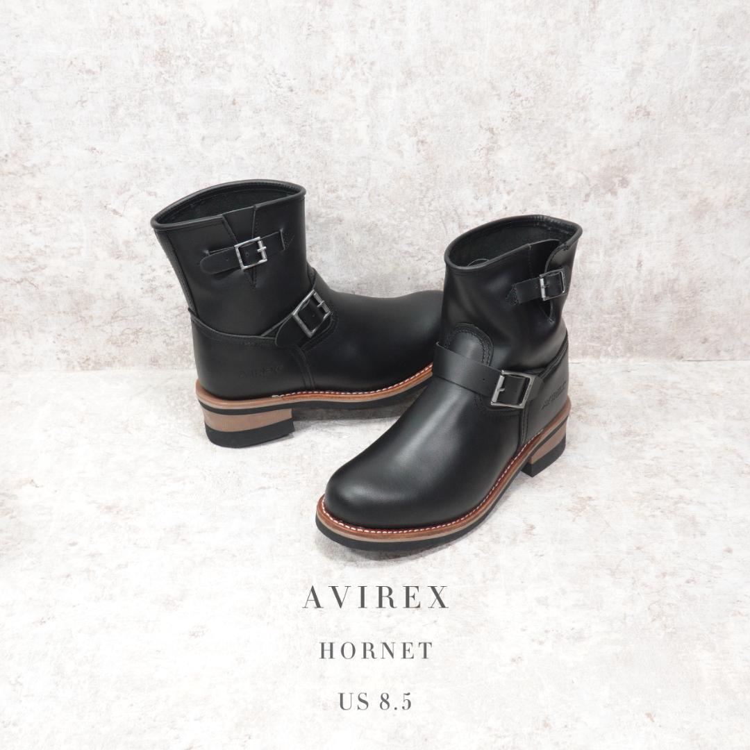 AVIREX HORNET ショートエンジニアブーツ 8.5 ブラック