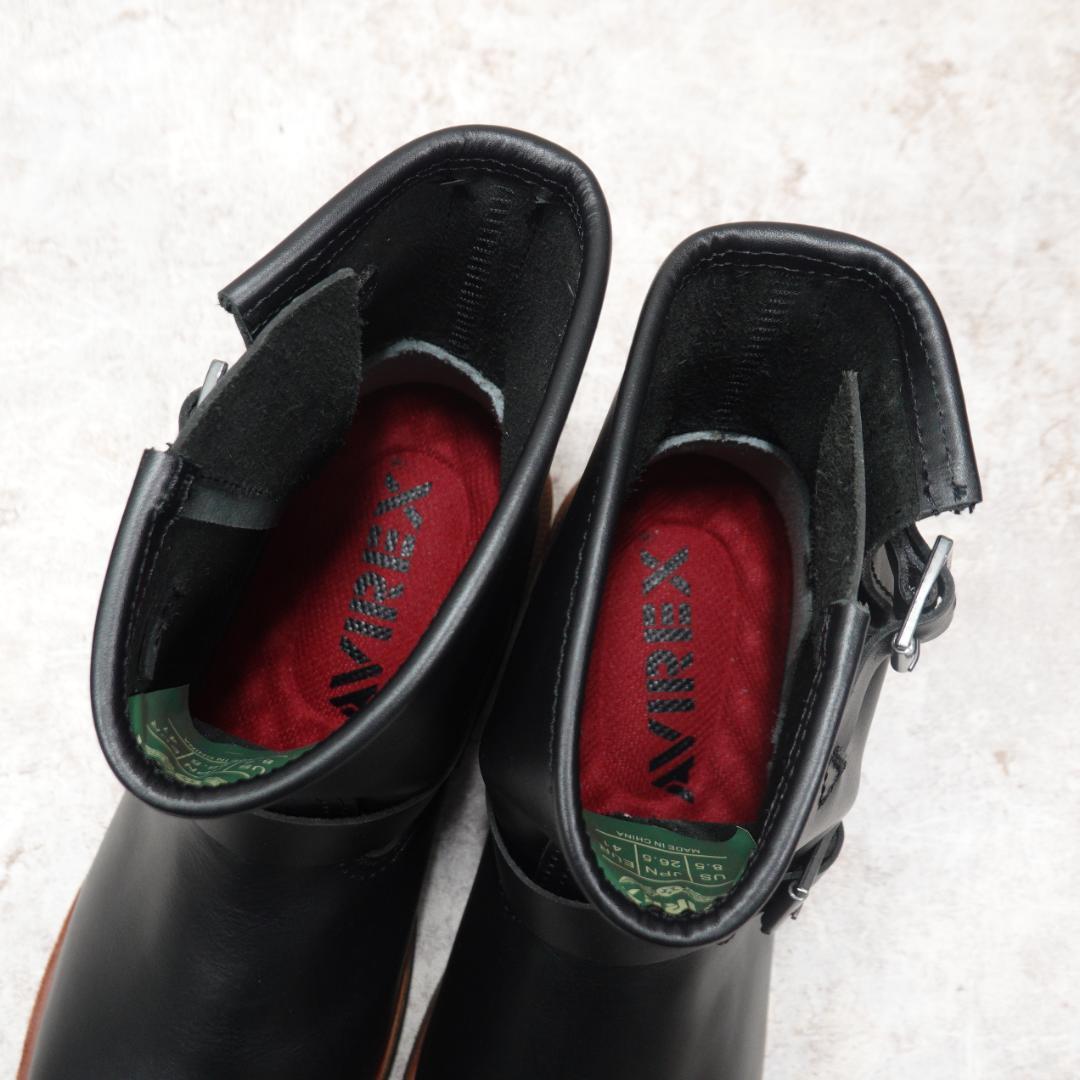 AVIREX HORNET ショートエンジニアブーツ 8.5 ブラック