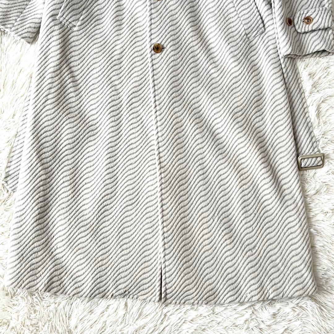 MEN’S TENORAS アンゴラ混 ロングコート L 日本製 ベルト付き