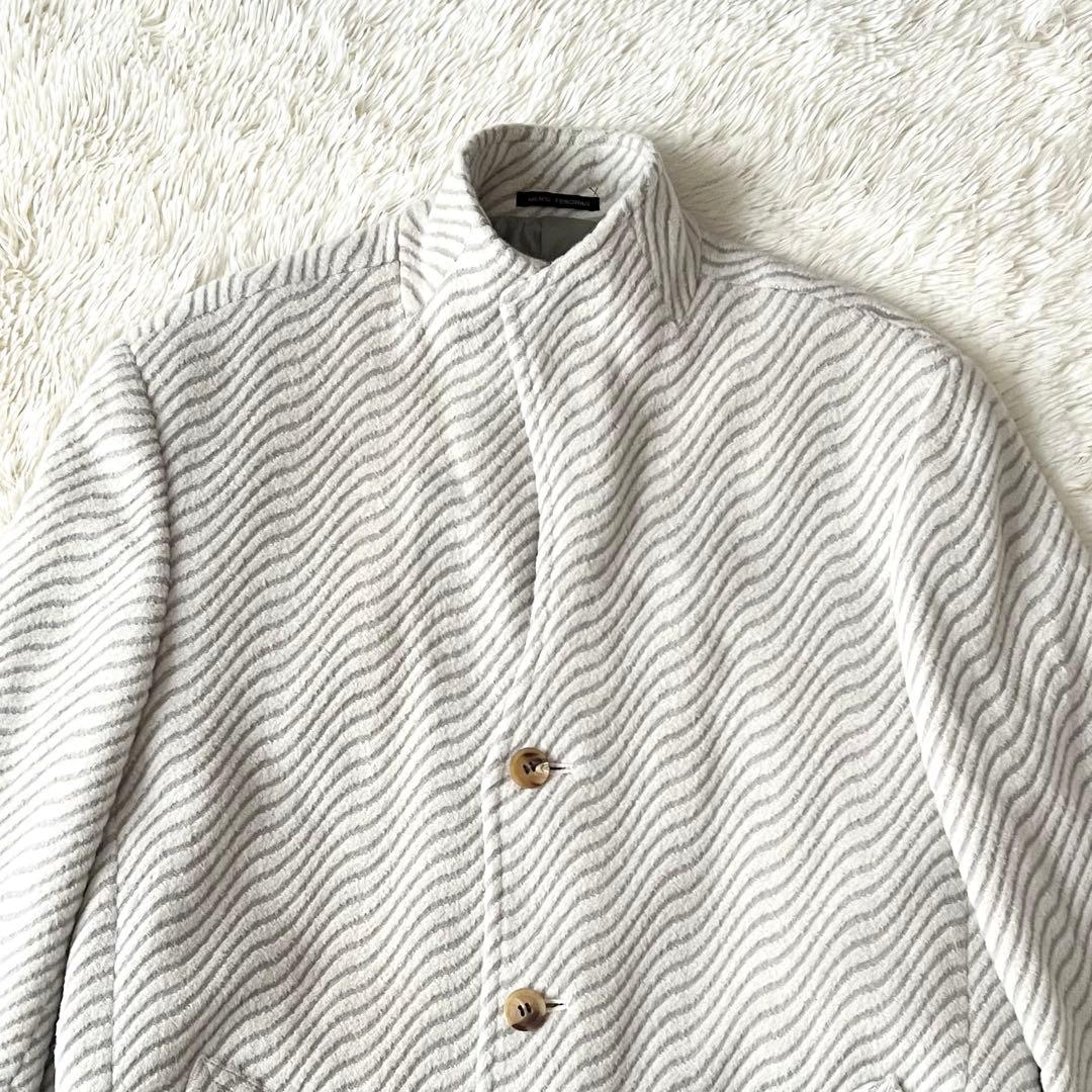 MEN’S TENORAS アンゴラ混 ロングコート L 日本製 ベルト付き