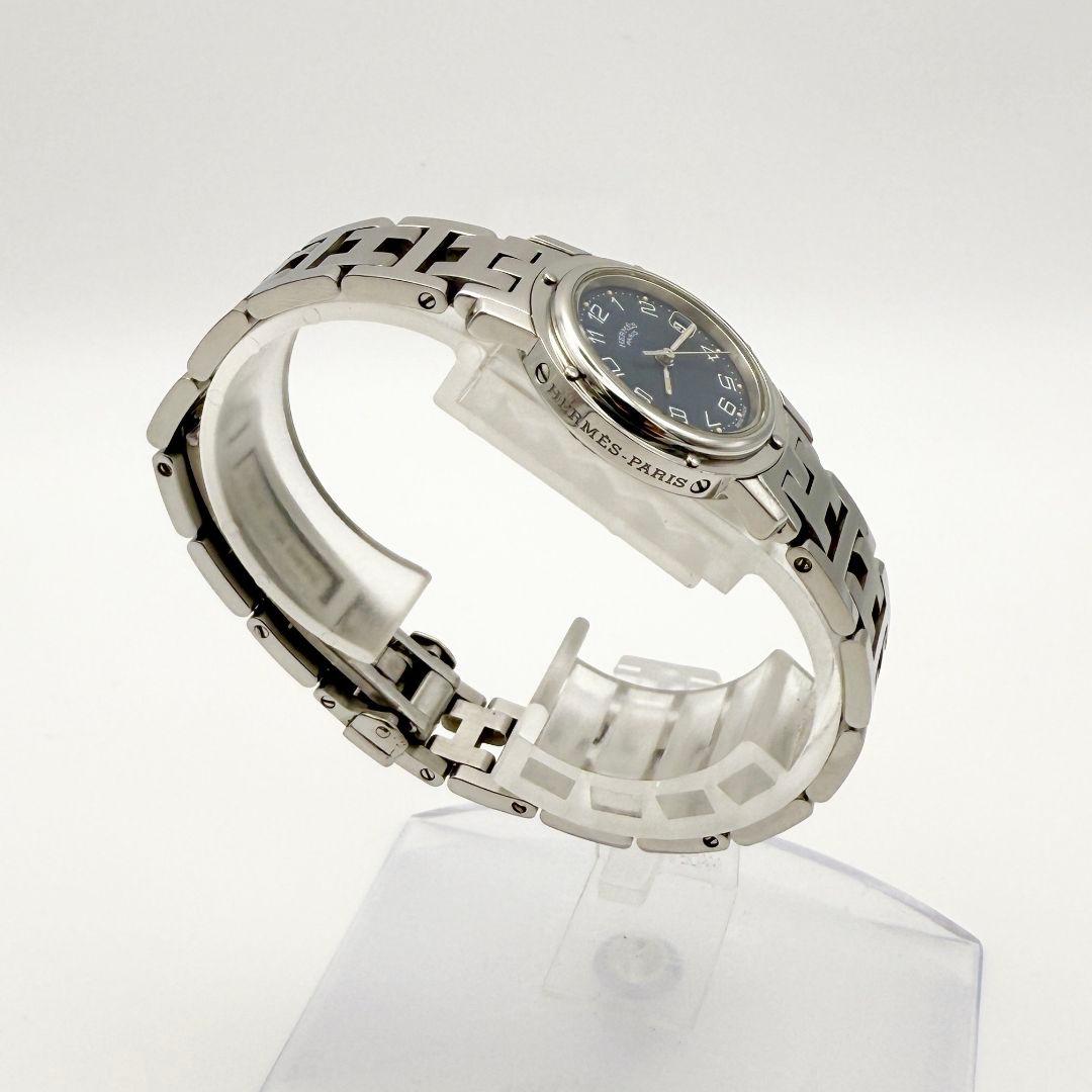 224☆美品☆ HERMES エルメス CL4.210 腕時計 黒