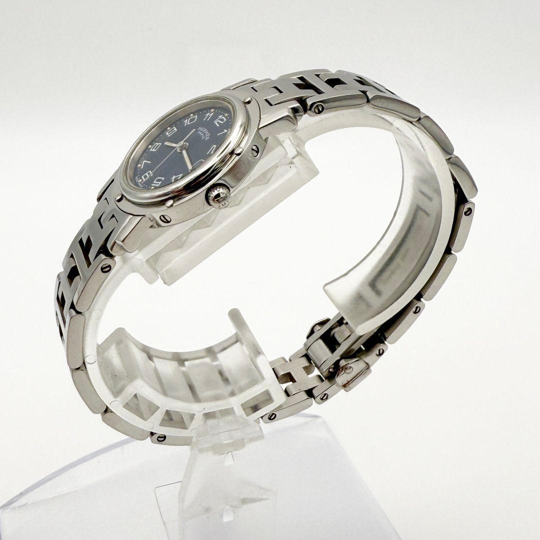 224☆美品☆ HERMES エルメス CL4.210 腕時計 黒