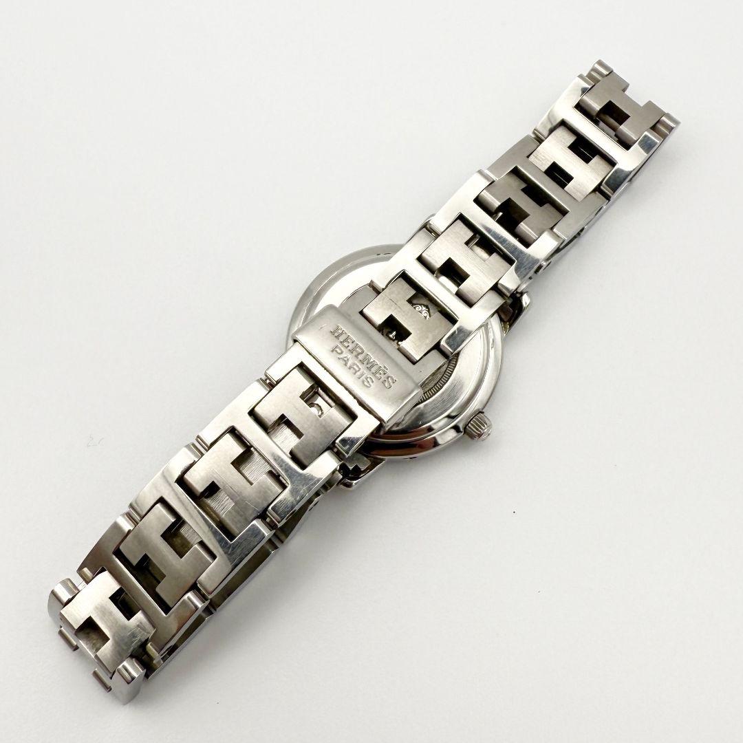 224☆美品☆ HERMES エルメス CL4.210 腕時計 黒