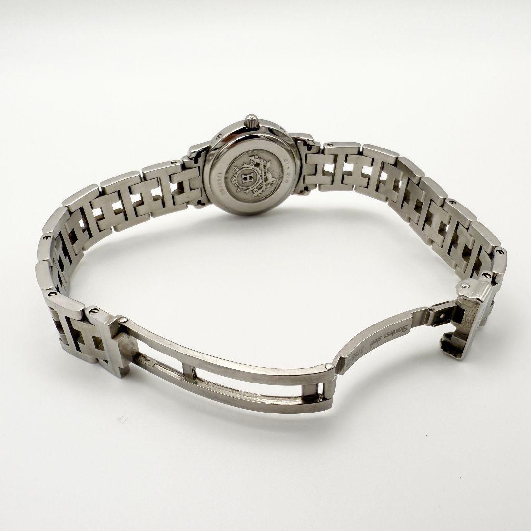 224☆美品☆ HERMES エルメス CL4.210 腕時計 黒