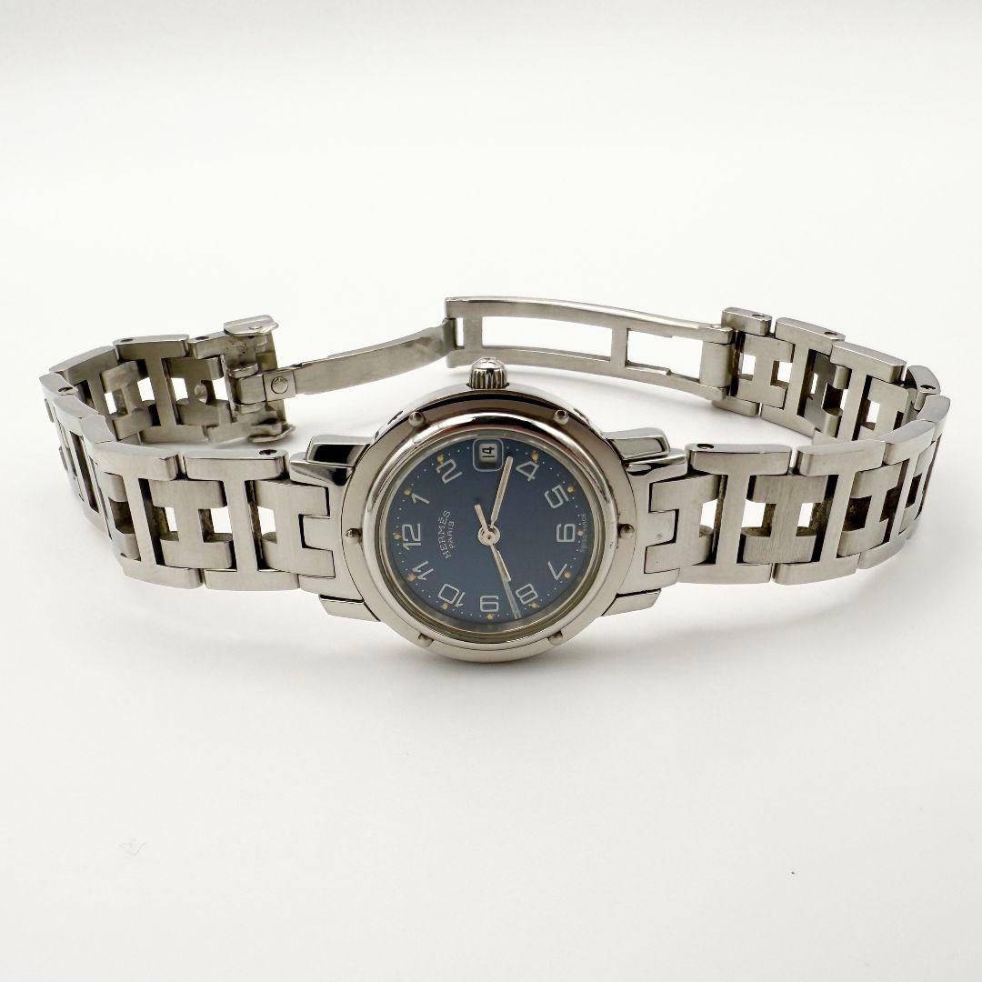 224☆美品☆ HERMES エルメス CL4.210 腕時計 黒