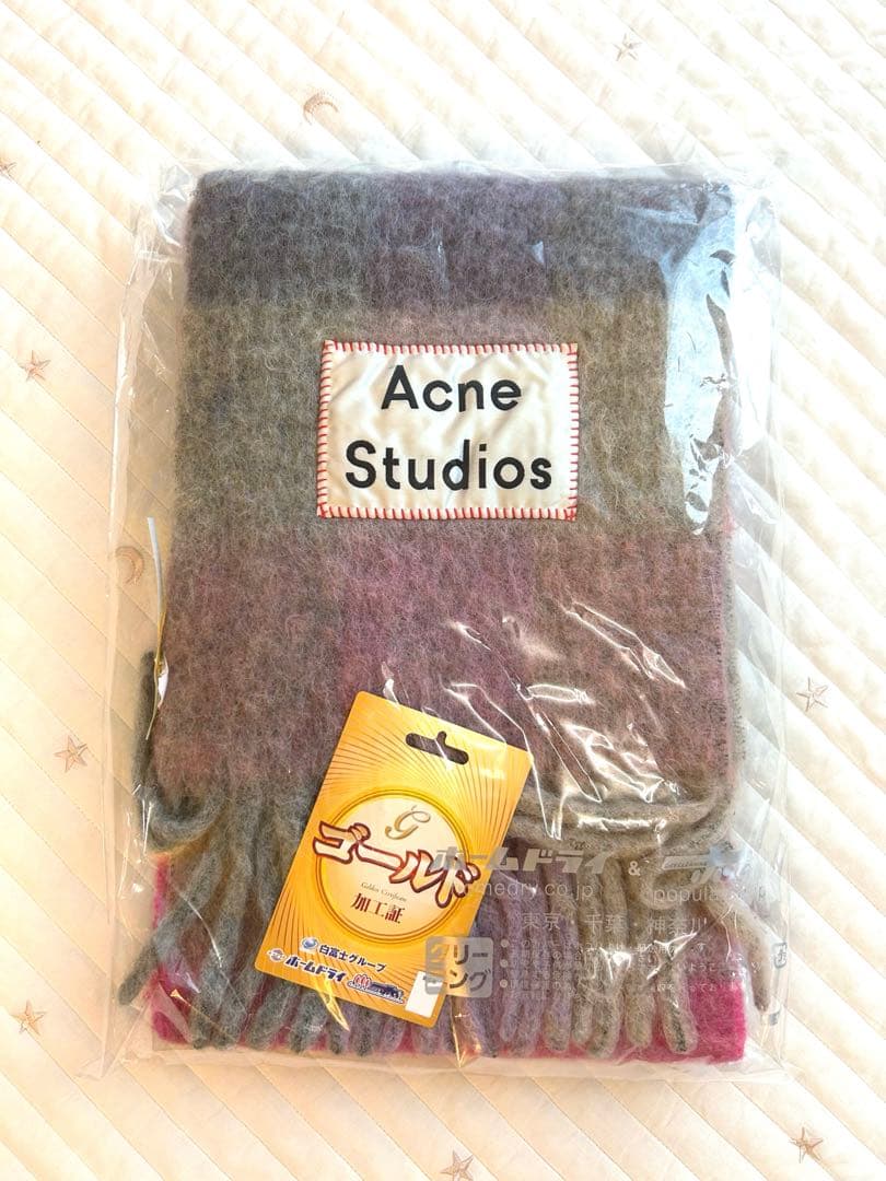 正規美品　Acne Studios マフラー　ピンク